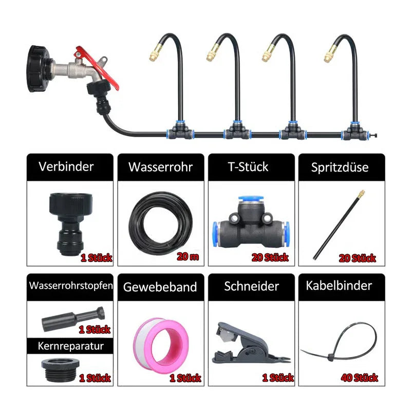 🌱Automatic 360° curved garden irrigation syste