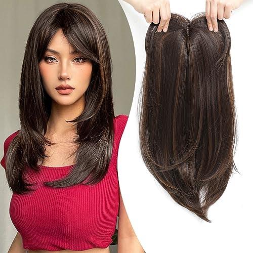 🥳2026 HOT SALE💞50K+ SOLD!💇‍♀️Topper Layered Hair Hairpieces with Bangs for Women with Thinning Hair