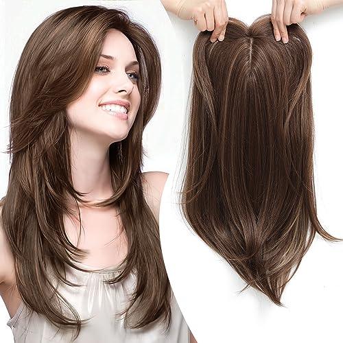 🥳2026 HOT SALE💞50K+ SOLD!💇‍♀️Topper Layered Hair Hairpieces with Bangs for Women with Thinning Hair