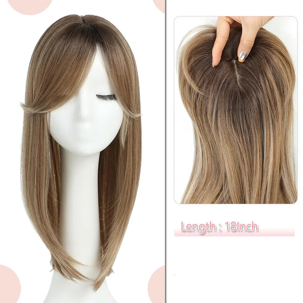 🥳2026 HOT SALE💞50K+ SOLD!💇‍♀️Topper Layered Hair Hairpieces with Bangs for Women with Thinning Hair