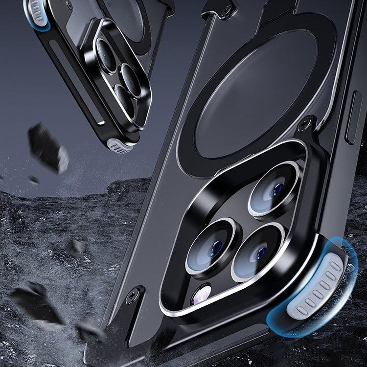 Magnetic Metal Anti-Fall Protective iPhone Case