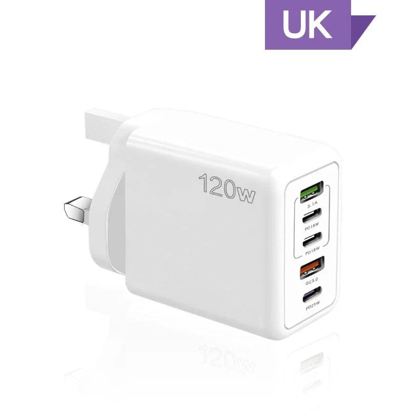 120W Fast Charger with 5 Ports⚡