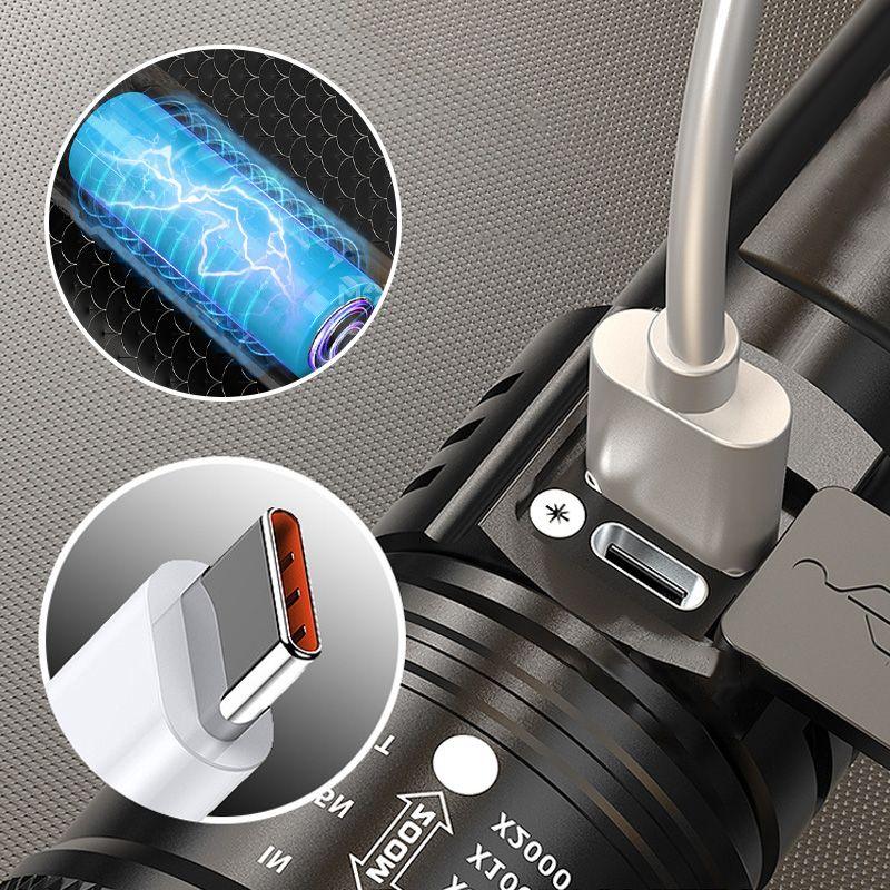 🔦☀️Super Strong Light Zoomable Flashlight