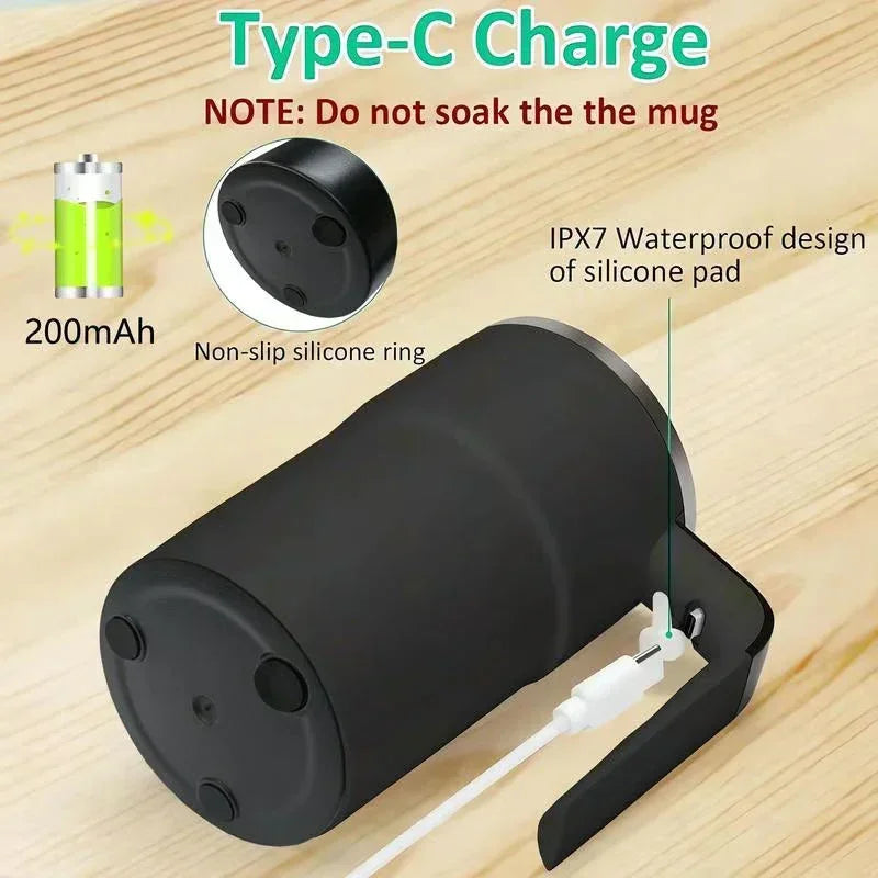 ☕Rechargeable Automatic Magnetic Stirring Coffee Mug Set with Digital Display