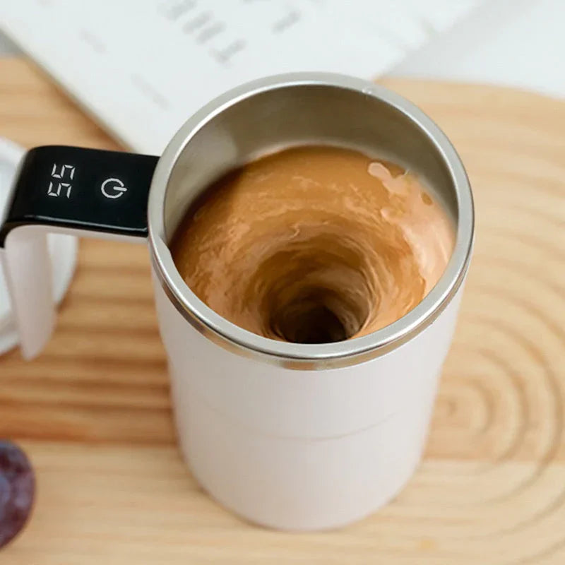 ☕Rechargeable Automatic Magnetic Stirring Coffee Mug Set with Digital Display