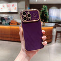 Cute Wave Shape with Love Heart Raised Camera Protection Phone Case