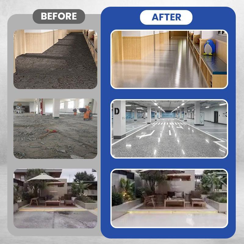 High-Gloss Marble Effect Epoxy Floor Coating(Free paint roller included)