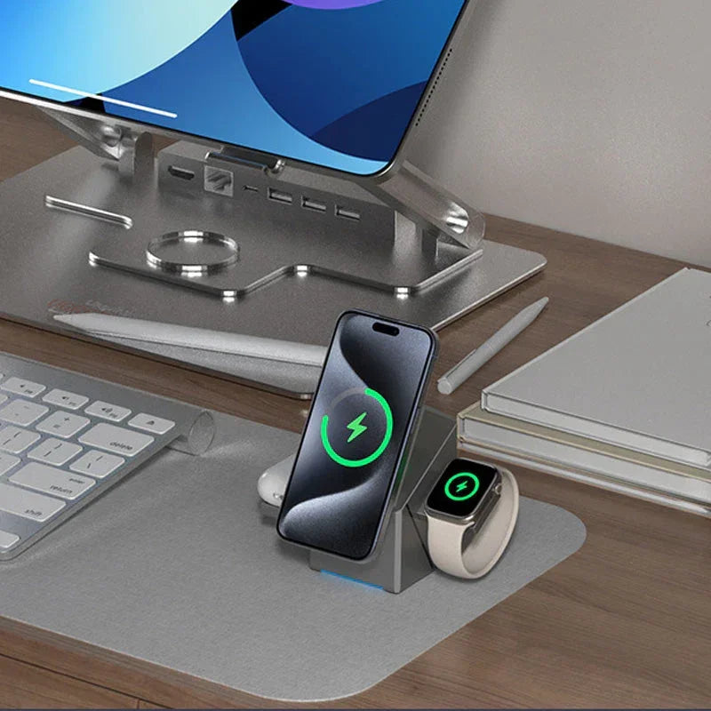58 % OFF🔥Hot Sale Offers-3-in-1 Foldable Magnetic Wireless Charging Station（HOT）