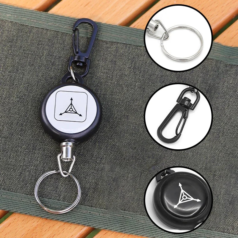 🔑 BUY 1 GET 1 FREE! 🌀 Heavy-Duty Retractable Keychain – Durable Cable, Compact Design & Secure Key & Card Holder 💳