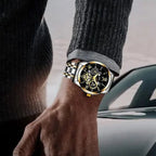 🔥Men's Waterproof Roman Skeleton Automatic Mechanical Watch