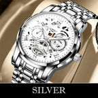 🔥Men's Waterproof Roman Skeleton Automatic Mechanical Watch