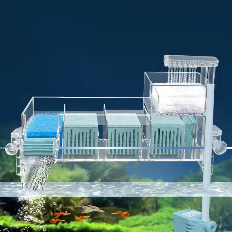 Fish Tank Circulating Filter Box with Water Pump