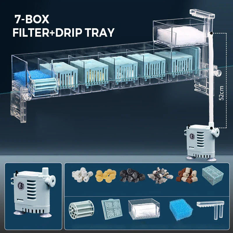 Fish Tank Circulating Filter Box with Water Pump