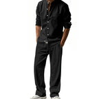 👔 Men’s Shirt & Pants Set – Casual, Breathable Linen, Relaxed Fit ✨