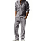 👔 Men’s Shirt & Pants Set – Casual, Breathable Linen, Relaxed Fit ✨
