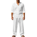 👔 Men’s Shirt & Pants Set – Casual, Breathable Linen, Relaxed Fit ✨