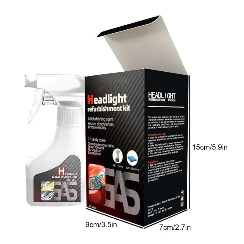 🔥Automotive Headlamp Refurbisher & Crystallization Coating Agent Kit🚗✨