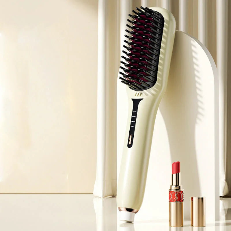Negative Ion Hair Straightener Brush（50% OFF）