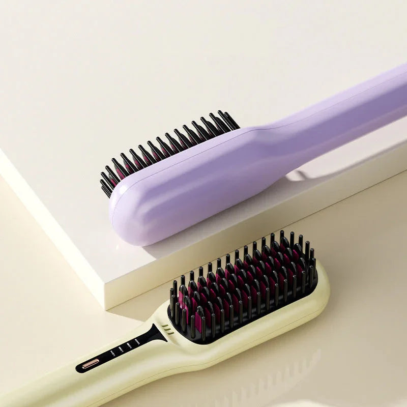 Negative Ion Hair Straightener Brush（50% OFF）