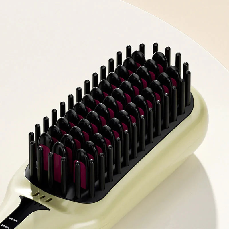 Negative Ion Hair Straightener Brush（50% OFF）
