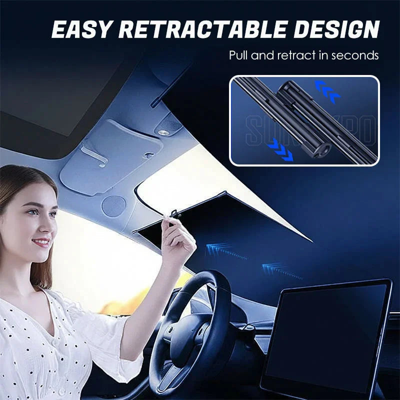 ☀️ 50% OFF NOW! 🚗 2PCS Retractable Sunshade for Car Windshield – UV Protection, Easy Retractable & Universal Fit ✨