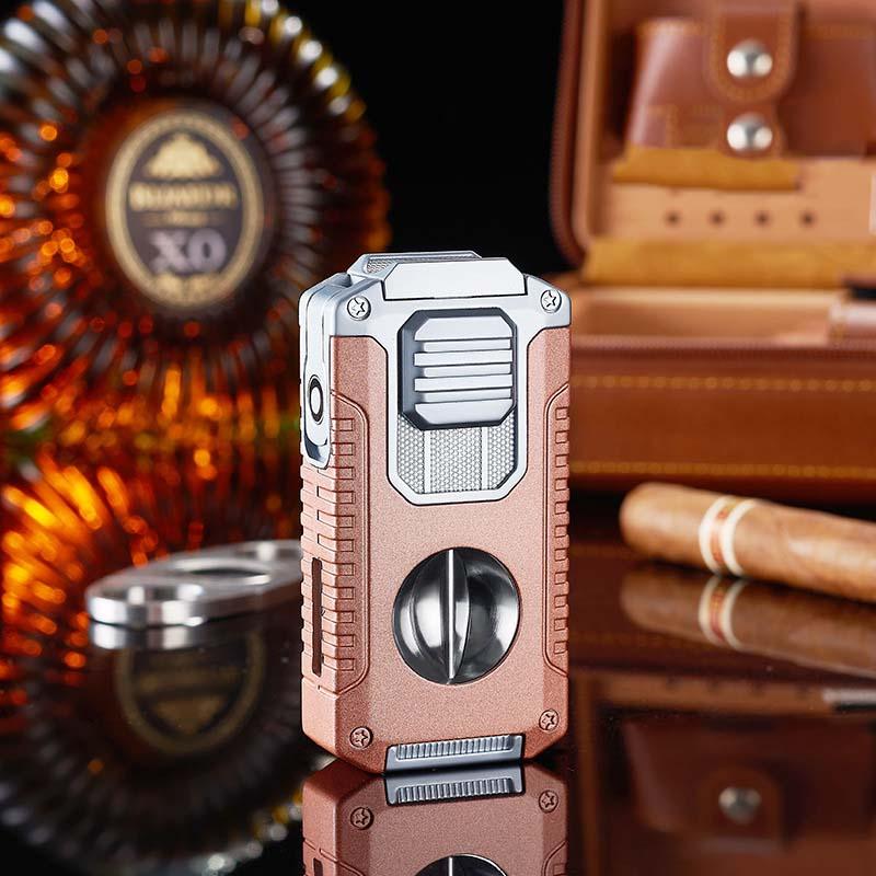 ⏰🔥LIMITED TIME 50% OFF!🔥50K+ SOLD!🎊5-in-1 Refillable Cigar Torch Lighter with Cutter