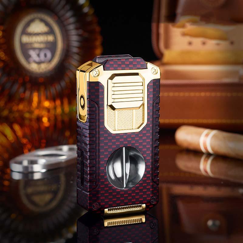 ⏰🔥LIMITED TIME 50% OFF!🔥50K+ SOLD!🎊5-in-1 Refillable Cigar Torch Lighter with Cutter
