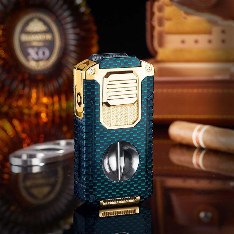 ⏰🔥LIMITED TIME 50% OFF!🔥50K+ SOLD!🎊5-in-1 Refillable Cigar Torch Lighter with Cutter