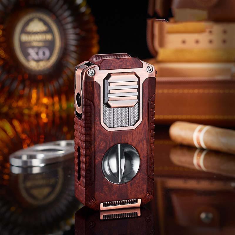 ⏰🔥LIMITED TIME 50% OFF!🔥50K+ SOLD!🎊5-in-1 Refillable Cigar Torch Lighter with Cutter