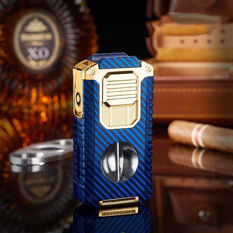 ⏰🔥LIMITED TIME 50% OFF!🔥50K+ SOLD!🎊5-in-1 Refillable Cigar Torch Lighter with Cutter