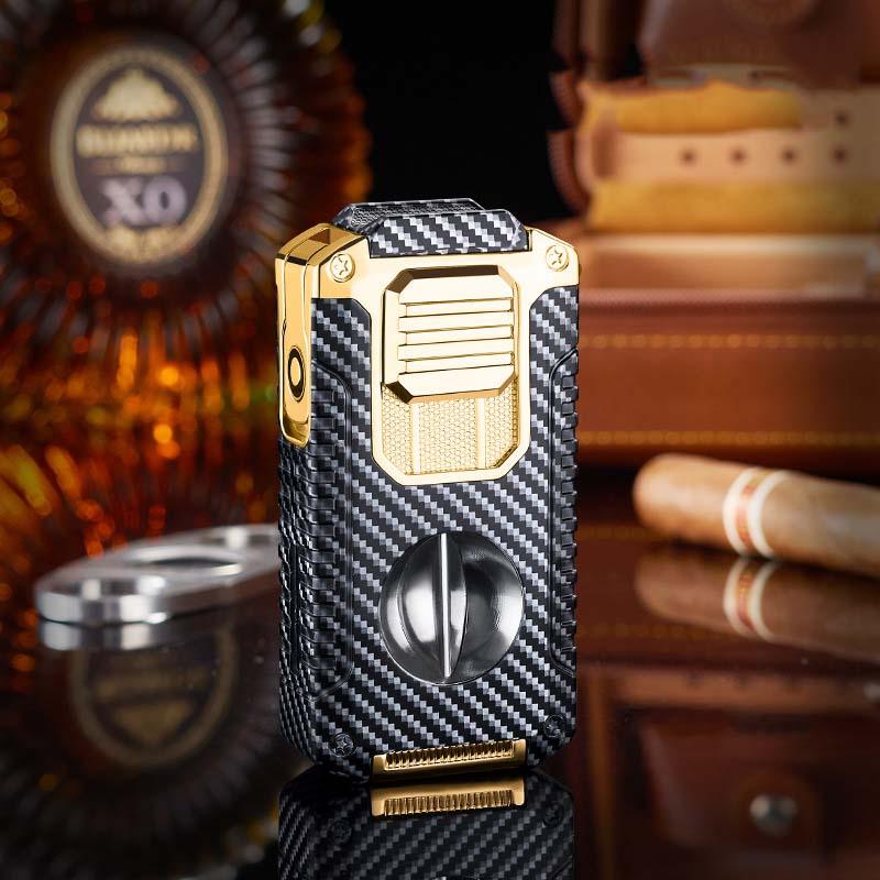 ⏰🔥LIMITED TIME 50% OFF!🔥50K+ SOLD!🎊5-in-1 Refillable Cigar Torch Lighter with Cutter