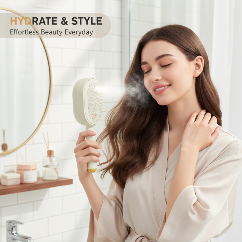 📢📢53% OFF!! ⏰✨Electric hairbrush with spray and massage🔥