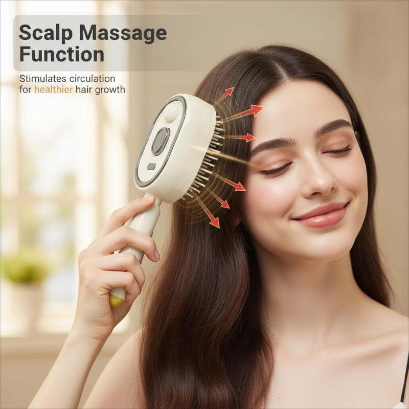 📢📢53% OFF!! ⏰✨Electric hairbrush with spray and massage🔥