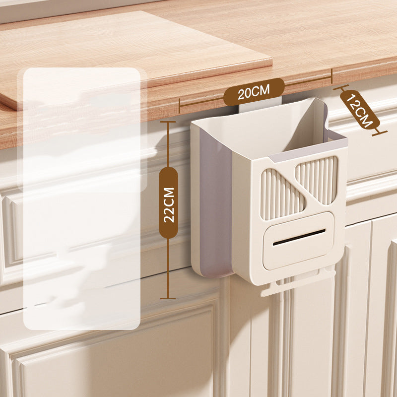 ⏰🔥LIMITED TIME 50% OFF!🔥50K+ SOLD!🥦Folding Hanging Kitchen Waste Trash Can🗑️