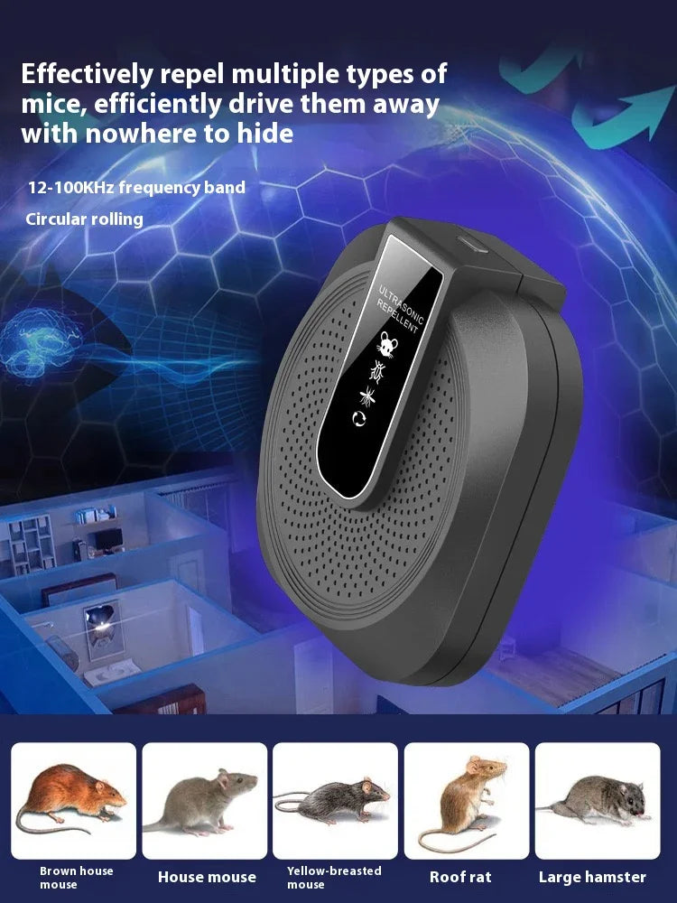 ⏳Limited-time 50% off⏰Ultrasonic anti-boating and rat repeller is powerful - 360° smart technology🔉🐀