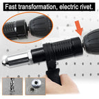 💥Hot Sale 49% OFF💥 Professional Rivet Gun Adapter Kit with 4Pcs Different Matching Nozzle Bolts