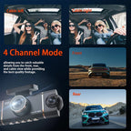 🏆50% Off🔥🚗4-Channel HD Dashcam with Front Interior Rear Recording