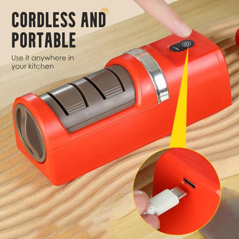 📢📢50%  OFF !! ⏰Automatic Kitchen Knife Sharpener