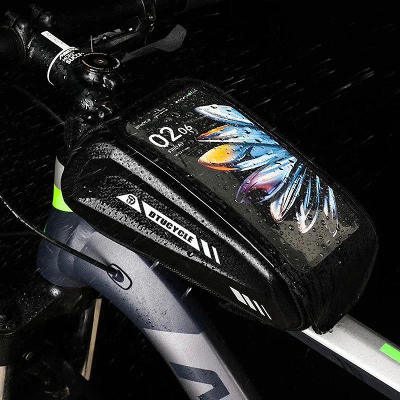 🚴‍♂️40% OFF!📱Water-Resistant Large Capacity Bicycle Bag – Touch-Sensitive Phone Pouch, Slim Top-Tube Design & Dual Zippers🌧️
