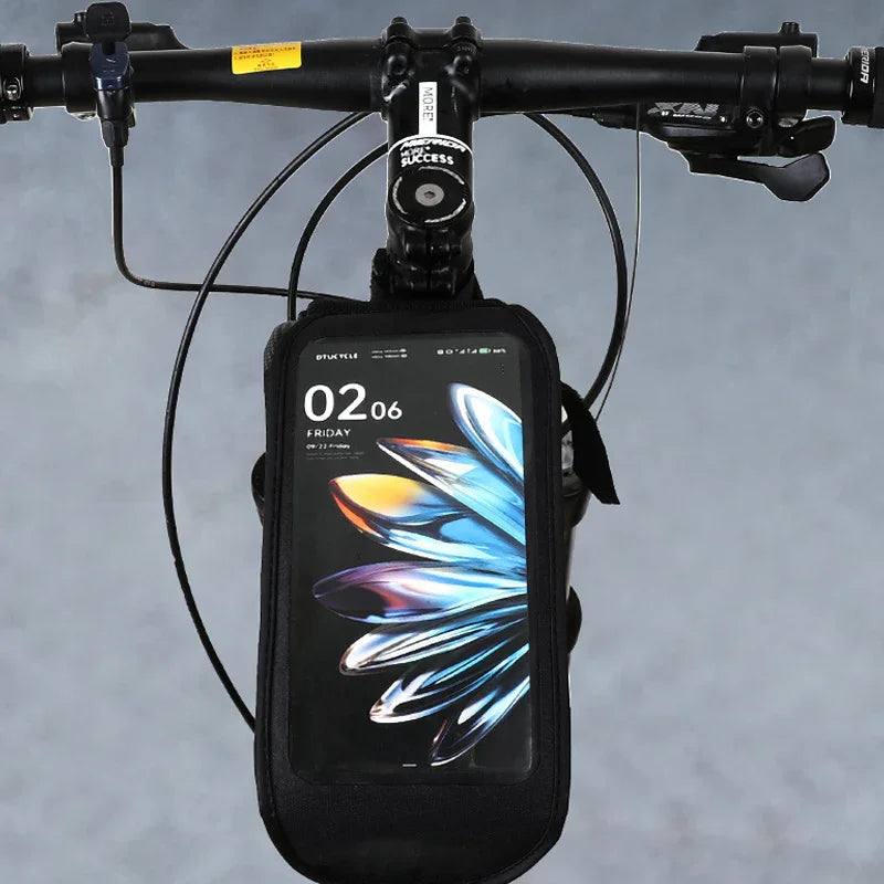 🚴‍♂️40% OFF!📱Water-Resistant Large Capacity Bicycle Bag – Touch-Sensitive Phone Pouch, Slim Top-Tube Design & Dual Zippers🌧️