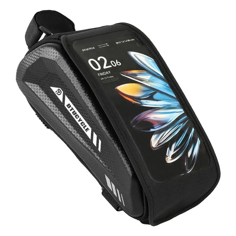 🚴‍♂️40% OFF!📱Water-Resistant Large Capacity Bicycle Bag – Touch-Sensitive Phone Pouch, Slim Top-Tube Design & Dual Zippers🌧️