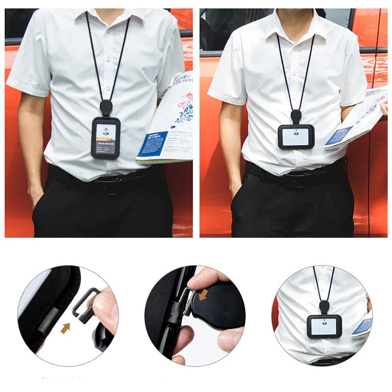 ⏰🔥LIMITED TIME 50% OFF!🔥50K+ SOLD!Retractable ID Badge Holder with Lanyard