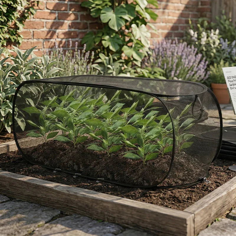 💎 -50% ON FOLDABLE POP-UP PLANT MESH COVER! 💎 Triple-Action Insect, Cold & Sun Protection for Your Garden ✨