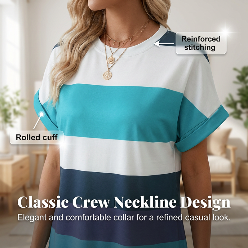 👗 LIMITED-TIME 50% OFF! ✨ Striped Midi Dress – Pockets, Loose Fit, Vacation, Casual ✨