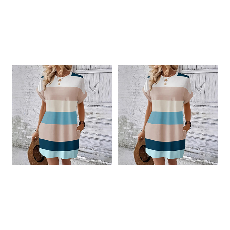 👗 LIMITED-TIME 50% OFF! ✨ Striped Midi Dress – Pockets, Loose Fit, Vacation, Casual ✨