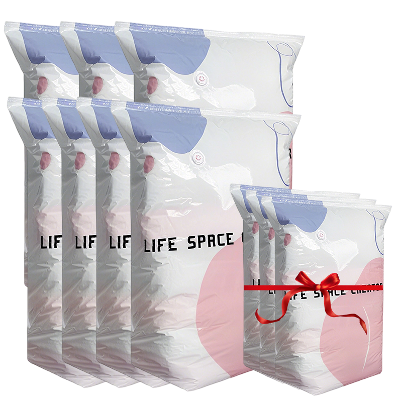 🧳No‑Pump Vacuum Storage Bags – Press & seal, no pump needed. Saves 80% space, keeps clothes dry & dust‑free. Perfect for bulky bedding & off‑season gear. 🛏️🗄️