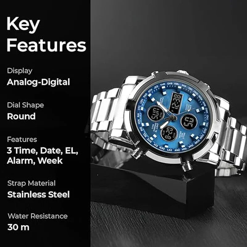 ⌚ 50% OFF NOW! ⚡ Men's Waterproof Military Analog-Digital Watch – Bold 48mm Dial, Multi-Function & 30M Water Resistance 💪