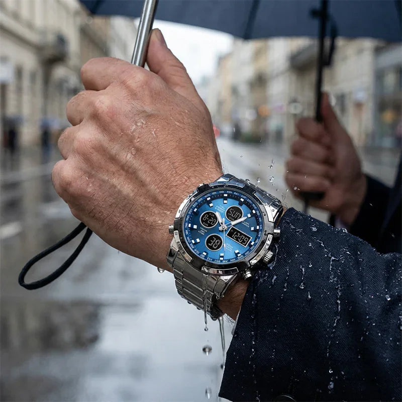 ⌚ 50% OFF NOW! ⚡ Men's Waterproof Military Analog-Digital Watch – Bold 48mm Dial, Multi-Function & 30M Water Resistance 💪