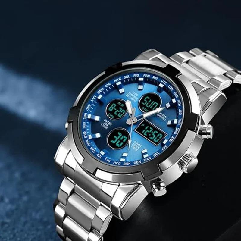 ⌚ 50% OFF NOW! ⚡ Men's Waterproof Military Analog-Digital Watch – Bold 48mm Dial, Multi-Function & 30M Water Resistance 💪