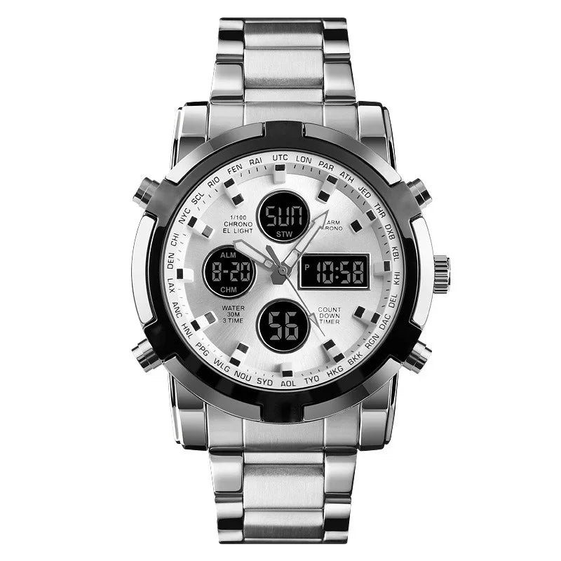 ⌚ 50% OFF NOW! ⚡ Men's Waterproof Military Analog-Digital Watch – Bold 48mm Dial, Multi-Function & 30M Water Resistance 💪